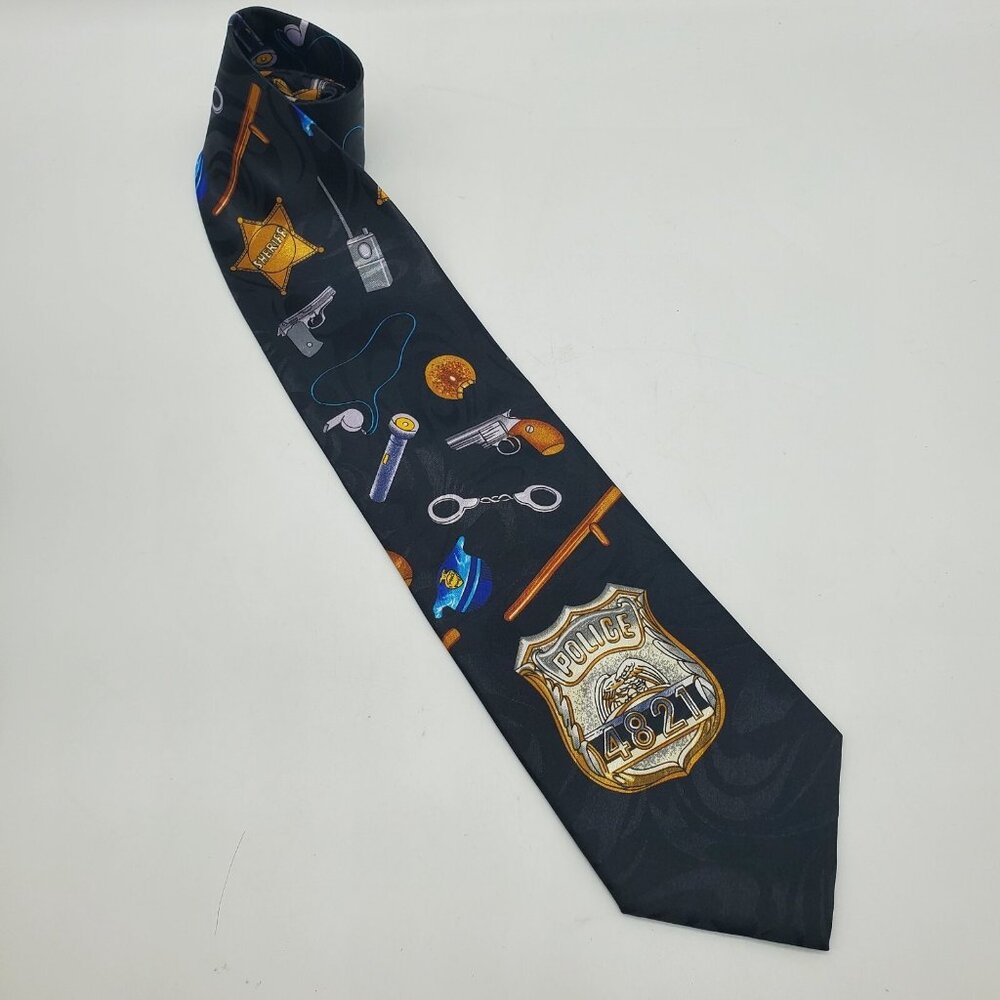 Steven Harris Police Law Enforcement Tie Necktie Motif NYPD LAPD PD Officer‎